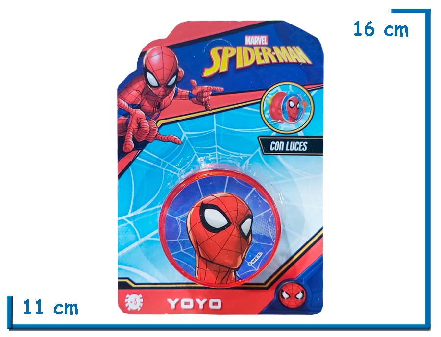 SPIDER-MAN YO-YO ROJO CON LUZ EN BLISTER