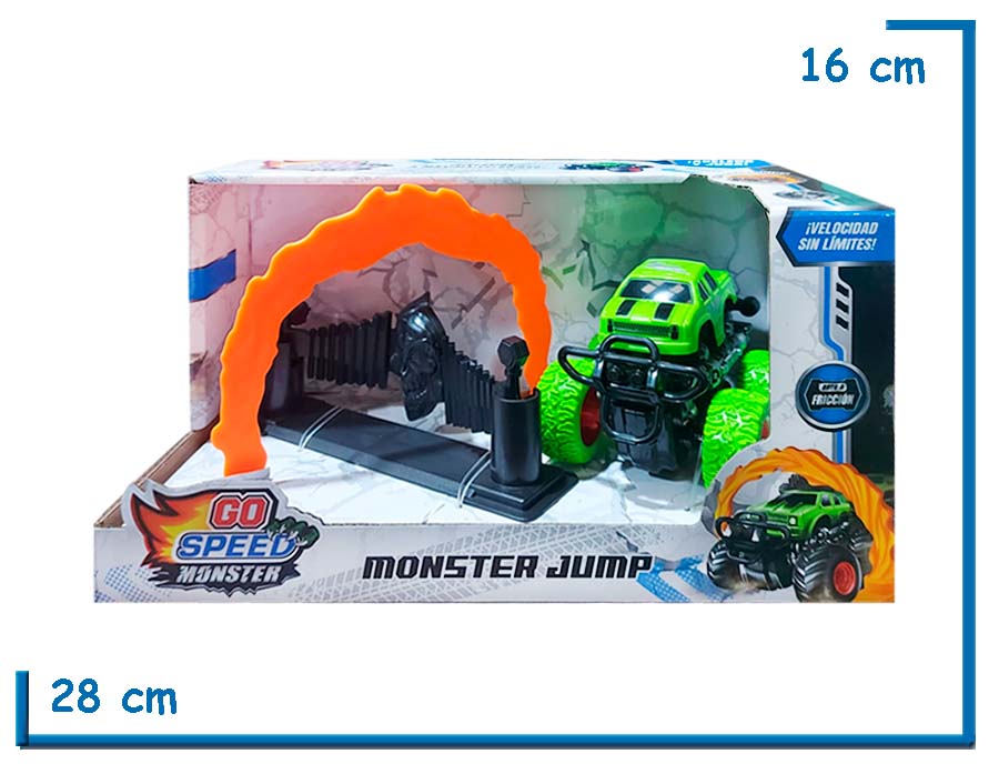 GO SPEED MONSTER MONSTER JUMP VERDE A FRICCION