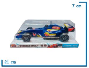 GO SPEED FORMULA RACER AZUL AUTO F1 A FRICCION EN BURBUJA