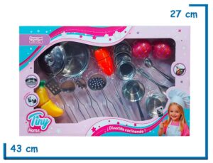 TINY HOME SUPER SET DE COCINA 13PZS CON FRUTAS Y VEGETALES