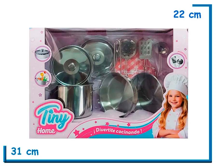 TINY HOME SET DE COCINA ACERO INOXIDABLE 6 PZS