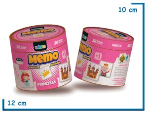 MEMO JUEGO DE MEMORIA PRINCESAS 36 FICHAS EN POTE