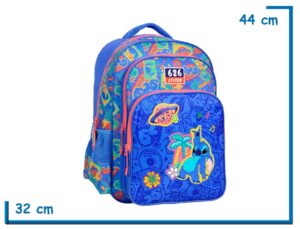 MOCHILA ESPALDA 17” STITCH AZUL DISCO