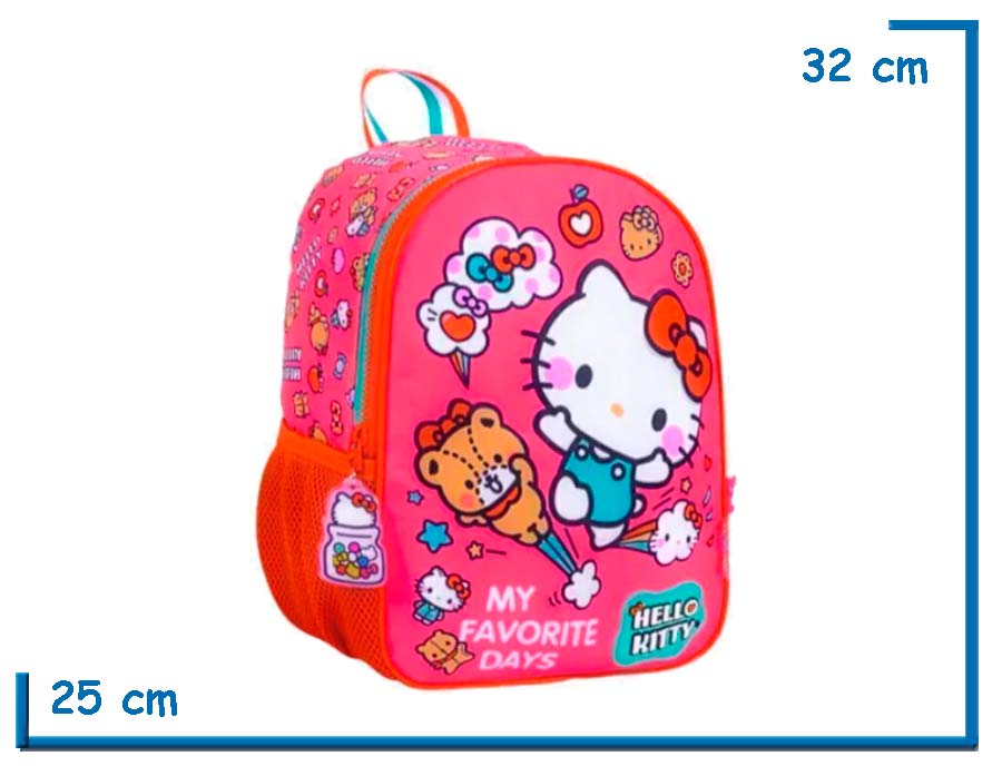MOCHILA ESPALDA 12” HELLO KITTY ROJA MY FAVORITE DAYS
