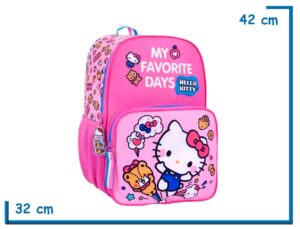 MOCHILA ESPALDA 16” HELLO KITTY ROSA MY FAVORITE DAYS