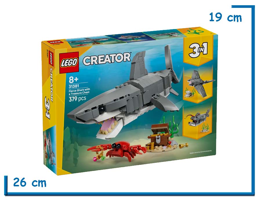 LEGO CREATOR FIERCE SHARK WITH A TREASURE CHEST