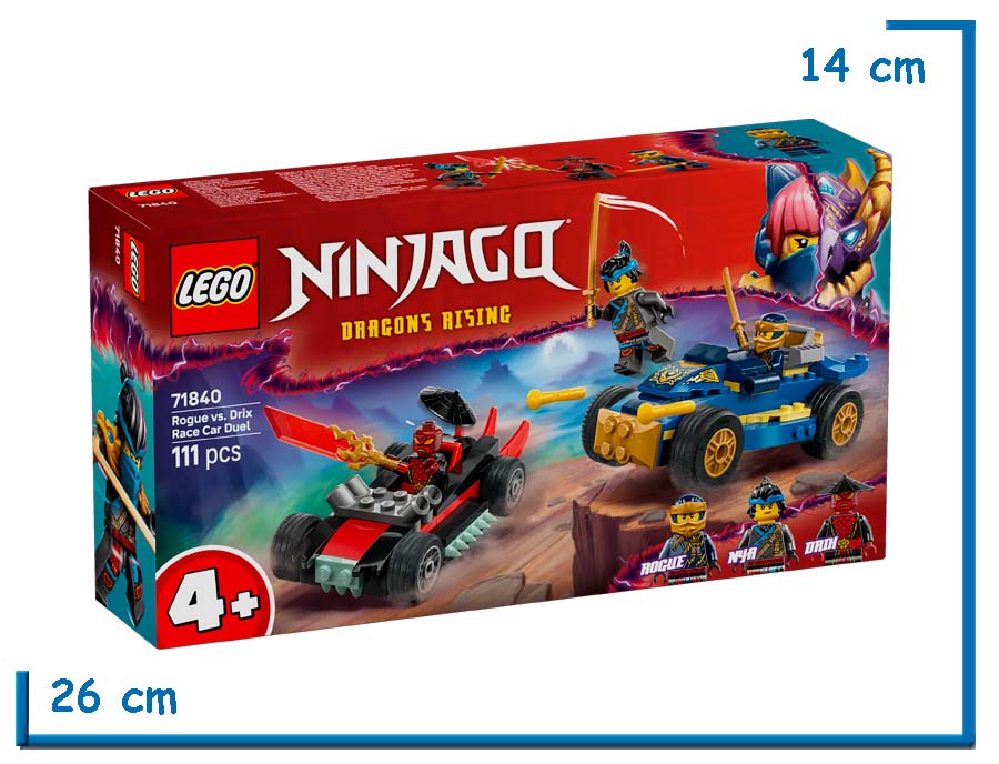 LEGO NINJAGO DRAGONS RISING ROGUE VS DRIX RACE CAR DUEL