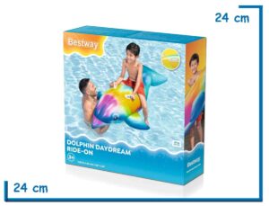 BESTWAY DOLPHIN DAYDREAM RIDE-ON 168 X 66CM
