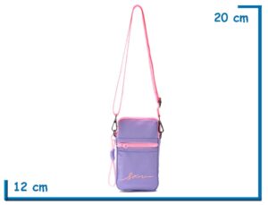 BANDOLERA PORTACELULAR SKORA SAHAB VIOLETA CON LLAVERO