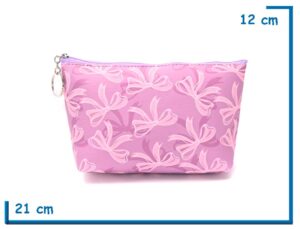 SKORA PORTACOSMETICOS ESTAMPADO MOÑOS LILA