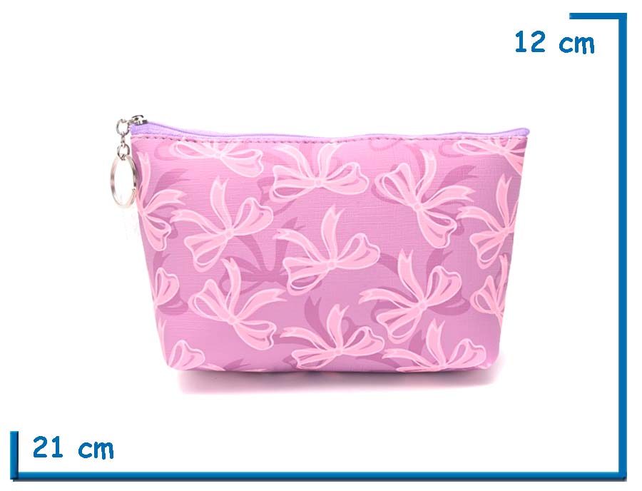 SKORA PORTACOSMETICOS ESTAMPADO MOÑOS LILA