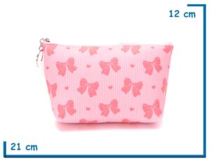 SKORA PORTACOSMETICOS ESTAMPADO MOÑOS ROSA