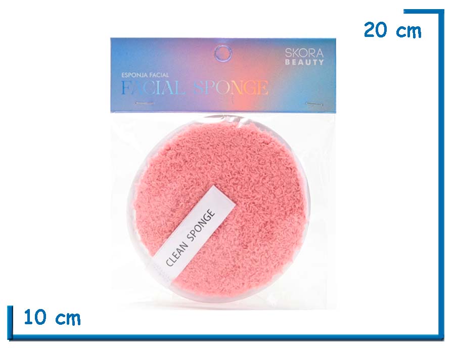 SKORA BEAUTY ESPONJA FACIAL ROSA OSCURO