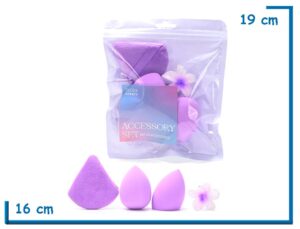 SKORA BEAUTY ACCESORY SET VIOLETA BLENDERS Y HEBILLA