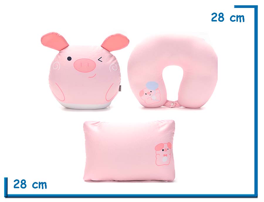 SKORA ALMOHADA DE VIAJE CERDITO SPANDEX REVERSIBLE 3 EN 1