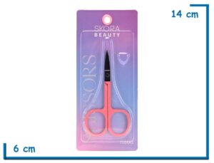 SKORA BEAUTY TIJERAS CORAL EN BLISTER