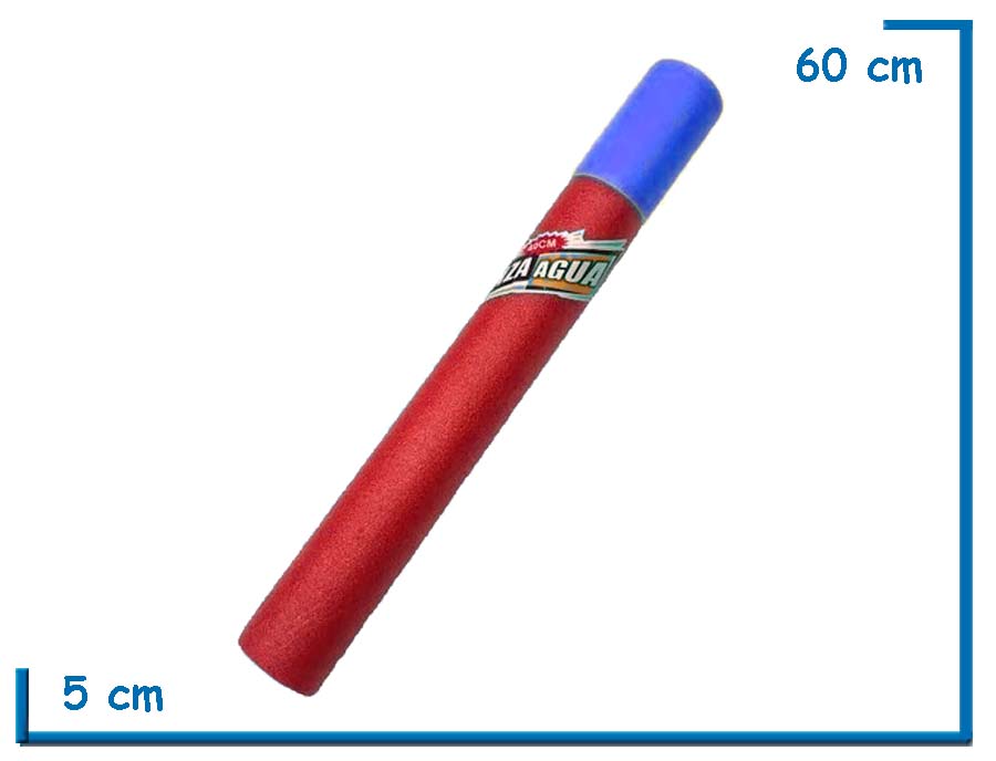 LANZA AGUA ROJO 60CM EN BOLSA DE RED