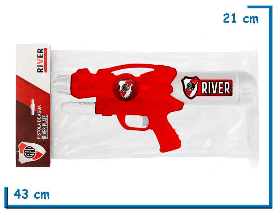 RIVER PLATE PISTOLA DE AGUA 33CM EN BOLSA
