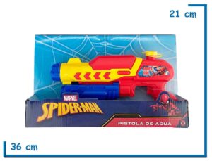 SPIDER-MAN PISTOLA DE AGUA AMARILLA 29CM EN CAJA