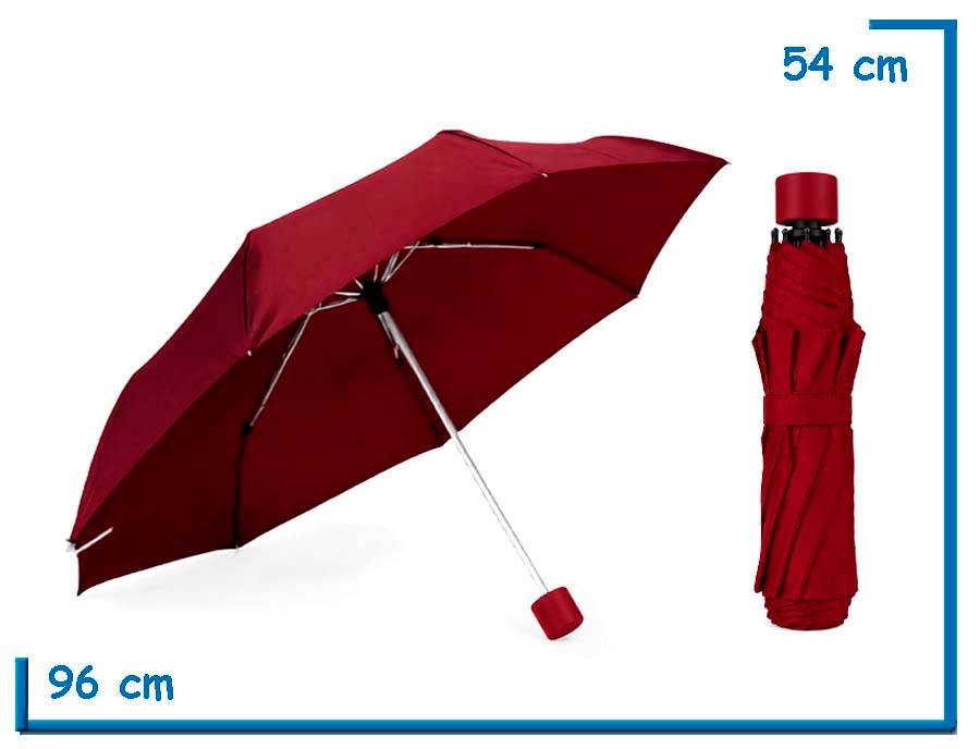 PARAGUAS PLEGABLE LISO BORDO 53CM