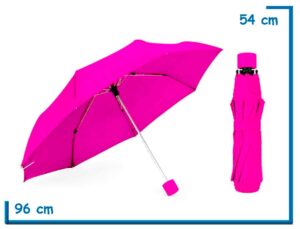PARAGUAS PLEGABLE LISO FUCSIA 53CM