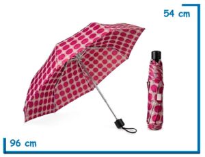 PARAGUAS PLEGABLE LUNARES VIOLETA 53CM