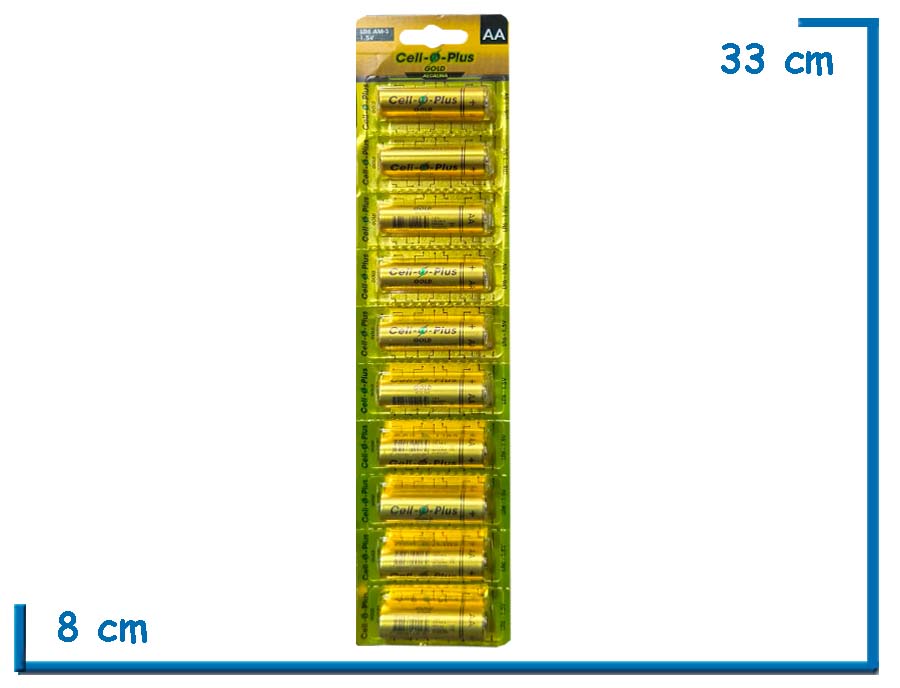 CELL-O-PLUS GOLD ALCALINA 1.5V AA BLISTER X10