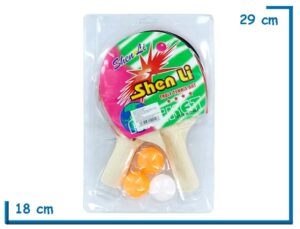 SHEN LI SET DE PING PONG 2 PALETAS 3 PELOTAS