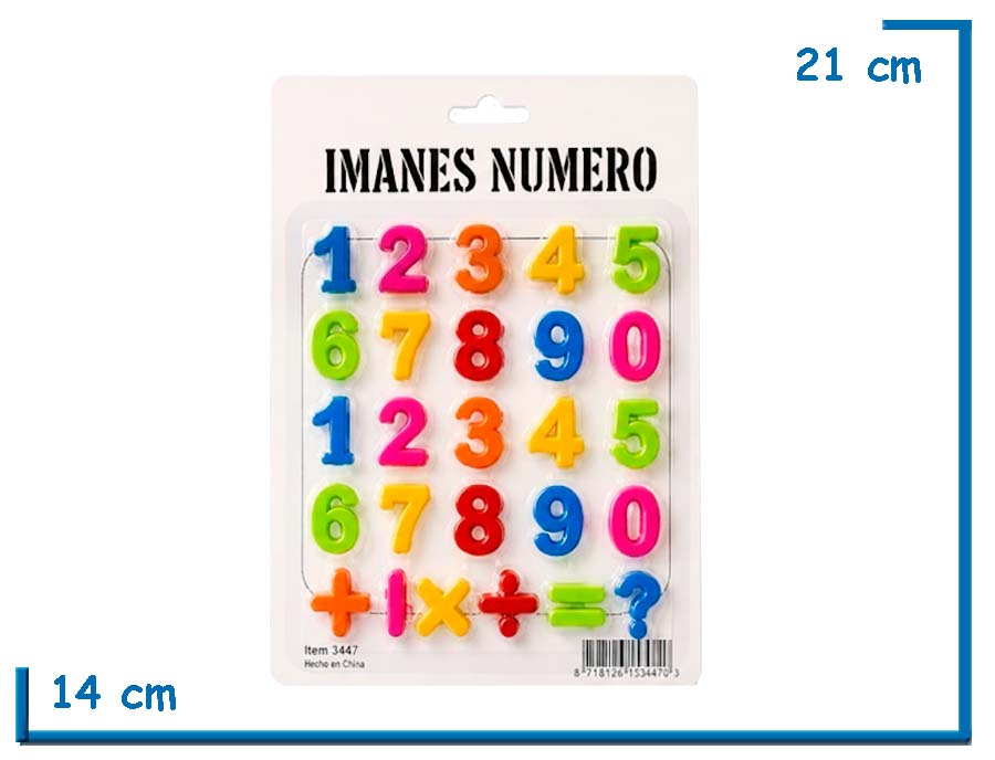 IMANES NUMERO 26 PZS EN BLISTER