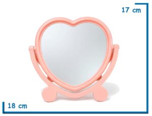 ESPEJO CORAZON ROSA PLEGABLE 18X17CM EN BOLSA
