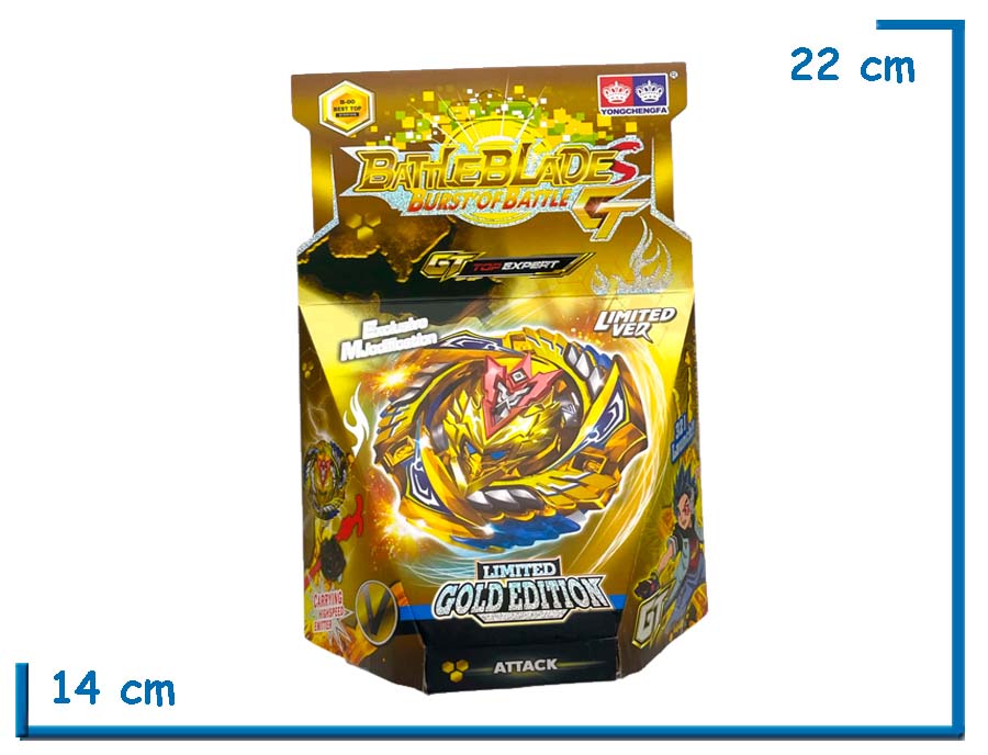 BATTLEBLADE BURST OF BATTLE GT GOLD EDITION TROMPO CON LANZADOR