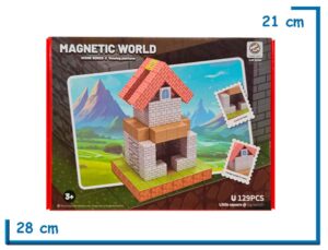 JIAZHI TOYS MAGNETIC WORLD BLOQUES MAGNETICOS 129PZS