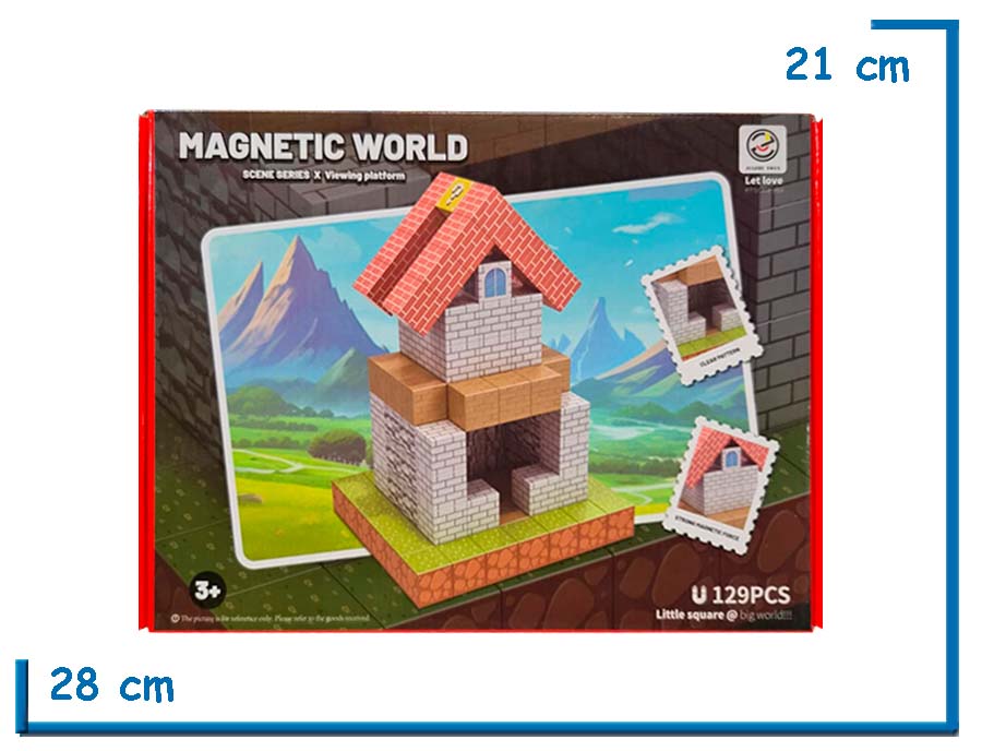 JIAZHI TOYS MAGNETIC WORLD BLOQUES MAGNETICOS 129PZS