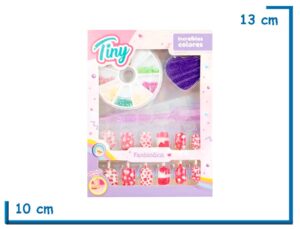 TINY NAILS UÑAS POSTIZAS LIMA VIOLETA Y ACCESORIOS