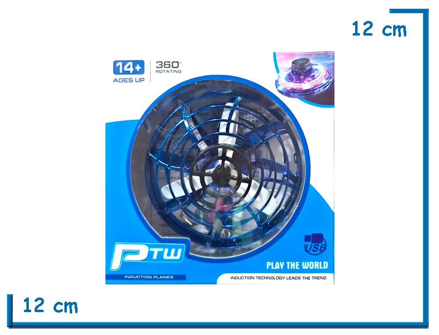 PTW TROMPO SPINNER AZUL CON LUZ CARGA USB