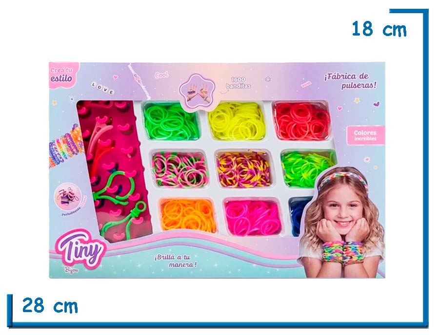 TINY BIJOU  FABRICA DE PULSERAS CON 1600 BANDITAS DE COLORES