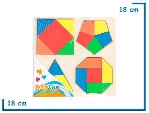 BABY GUS ROMPECABEZAS FIGURAS GEOMETRICAS DE MADERA
