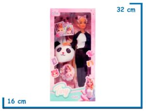 TINY CUTE MUÑECA DISFRAZ PANDA CON ACCESORIOS