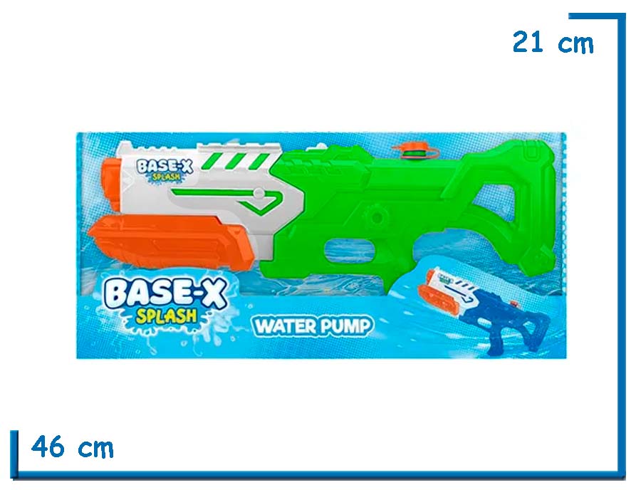 BASE-X SPLASH WATER PUMP VERDE PISTOLA DE AGUA 45CM EN CAJA