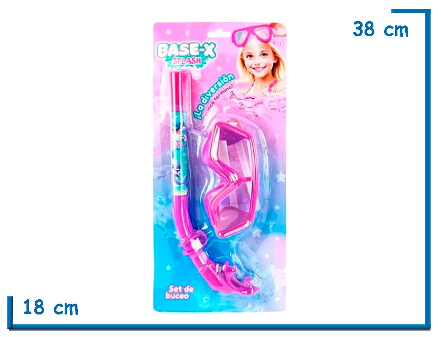 BASE-X SPLASH SET DE BUCEO ROSA EN BLISTER