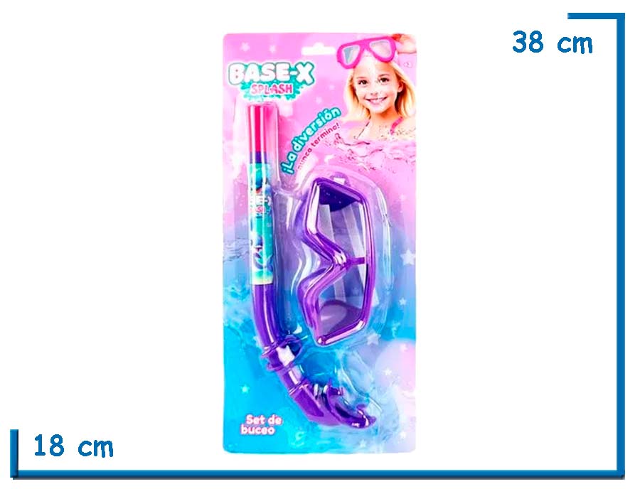BASE-X SPLASH SET DE BUCEO VIOLETA EN BLISTER