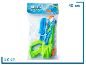 BASE-X SPLASH PISTOLA DE AGUA VERDE DISEÑO OLAS 30CM EN BOLSA