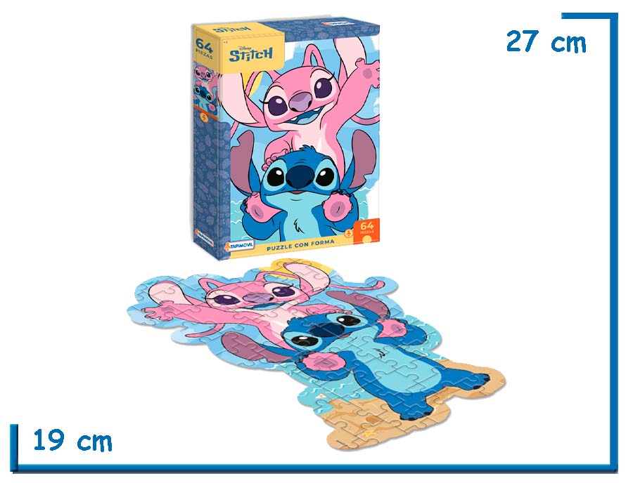 STITCH PUZZLE CON FORMA 64 PZS