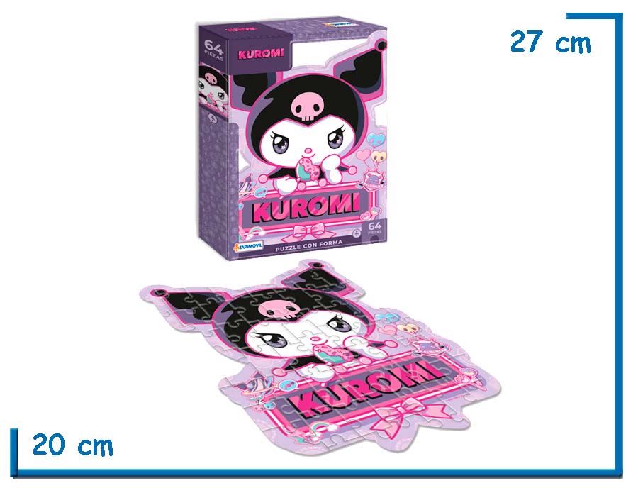 KUROMI PUZZLE CON FORMA 64 PZS