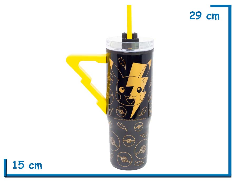 POKEMON PIKACHU TUMBLER COOL EASY XL CHARACTER HANDLE 770ML